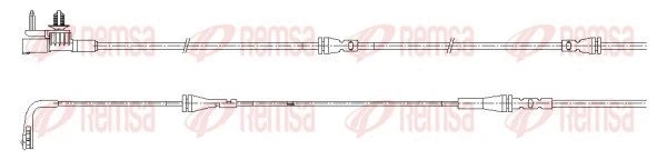 Warning Contact, brake pad wear (001172)