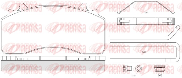 Brake Pad Set, disc brake (JCA 1526.80)