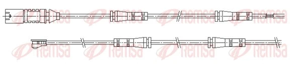 Warning Contact, brake pad wear (001198)