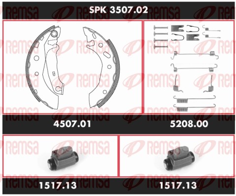 Brake Kit, drum brake (SPK 3507.02)