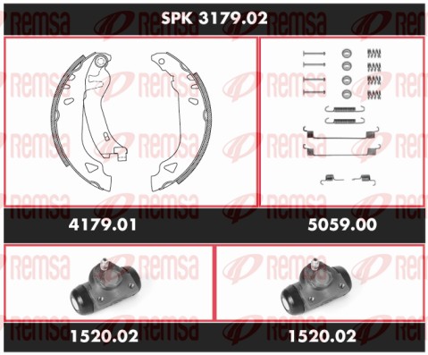 Brake Kit, drum brake (SPK 3179.02)