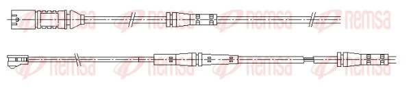 Warning Contact, brake pad wear (001201)