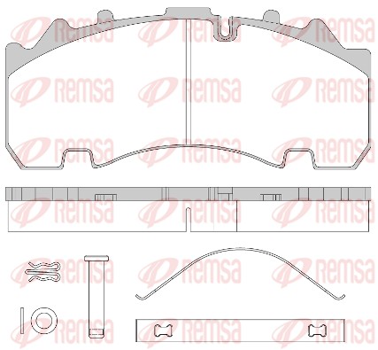 Brake Pad Set, disc brake (JCA 1554.80)