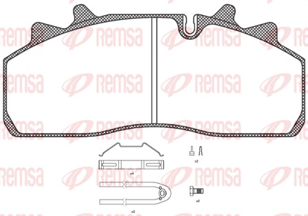 Brake Pad Set, disc brake (JCA 1254.80)