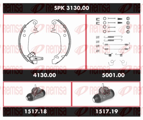 Brake Kit, drum brake (SPK 3130.00)