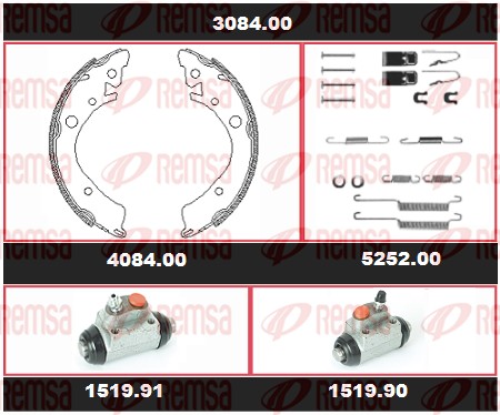 Brake Kit, drum brake (3084.00)