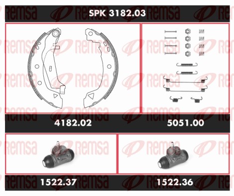 Brake Kit, drum brake (SPK 3182.03)