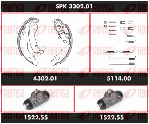 Brake Kit, drum brake (SPK 3302.01)