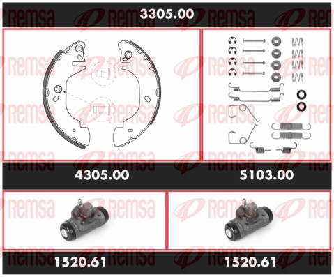Brake Kit, drum brake (3305.00)