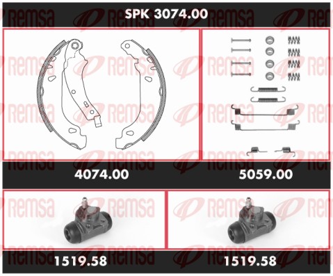 Brake Kit, drum brake (SPK 3074.00)