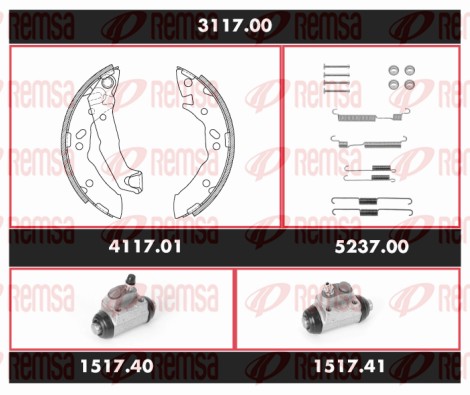 Brake Kit, drum brake (3117.00)