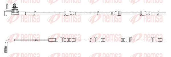 Warning Contact, brake pad wear (001197)
