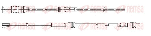 Warning Contact, brake pad wear (001202)