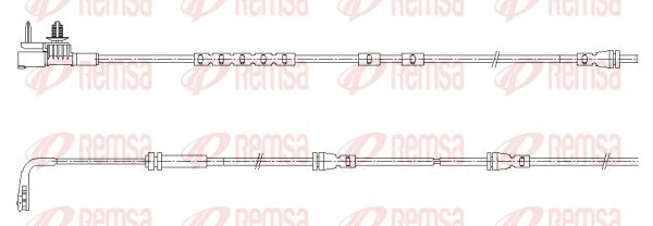 Warning Contact, brake pad wear (001186)