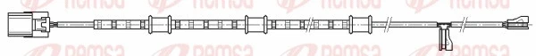 Warning Contact, brake pad wear (001170)