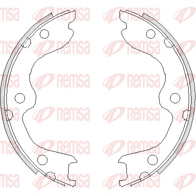 Brake Shoe, parking brake (4738.00)
