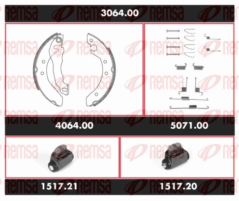 Brake Kit, drum brake (3064.00)
