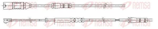 Warning Contact, brake pad wear (001160)