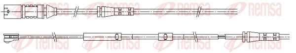 Warning Contact, brake pad wear (001176)