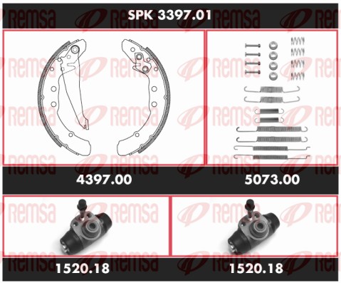 Brake Kit, drum brake (SPK 3397.01)
