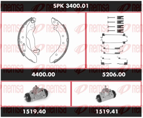 Brake Kit, drum brake (SPK 3400.01)