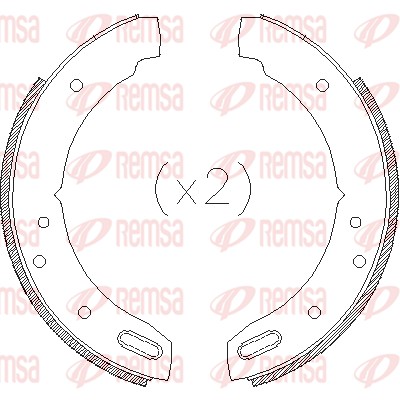 Brake Shoe, parking brake (4604.01)