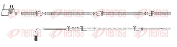 Warning Contact, brake pad wear (001185)