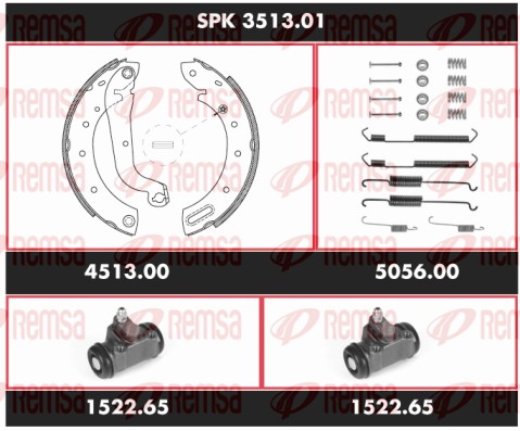 Brake Kit, drum brake (SPK 3513.01)