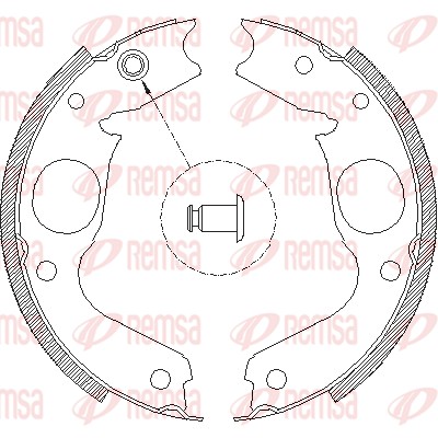 Brake Shoe, parking brake (4148.00)