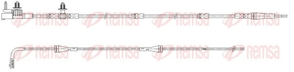 Warning Contact, brake pad wear (001168)