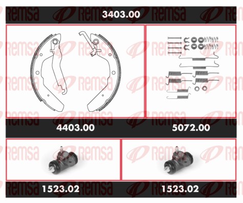 Brake Kit, drum brake (3403.00)