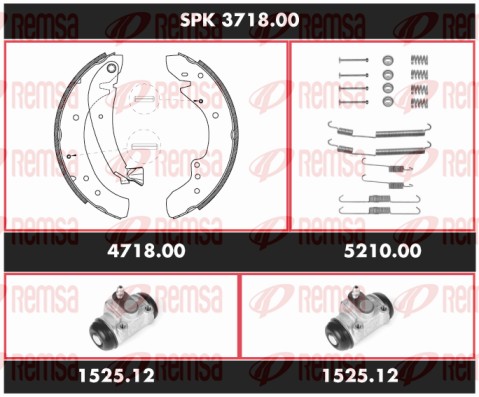 Brake Kit, drum brake (SPK 3718.00)