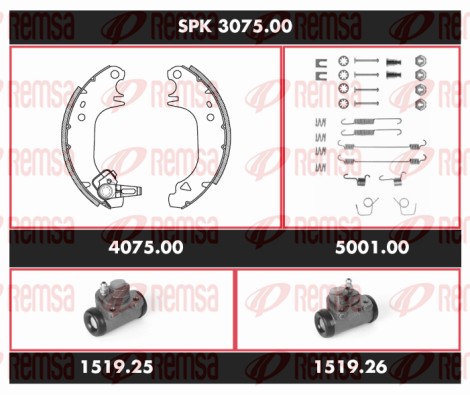 Brake Kit, drum brake (SPK 3075.00)