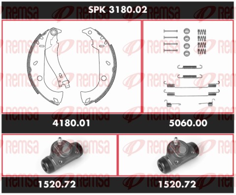 Brake Kit, drum brake (SPK 3180.02)