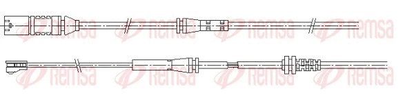 Warning Contact, brake pad wear (001200)