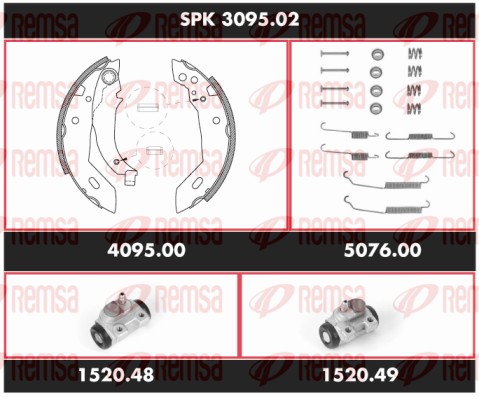 Brake Kit, drum brake (SPK 3095.02)