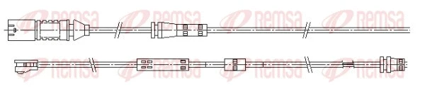 Warning Contact, brake pad wear (001180)