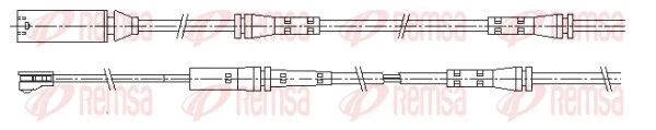 Warning Contact, brake pad wear (001206)