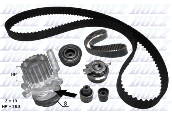 Water Pump & Timing Belt Kit (KD248)