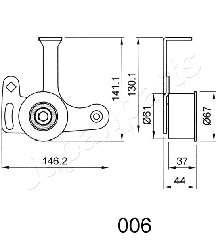 Tensioner, timing belt