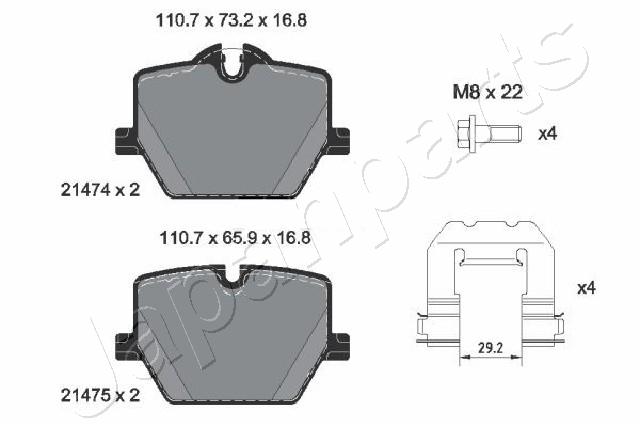 Brake Pad Set, disc brake (PP-266AF)