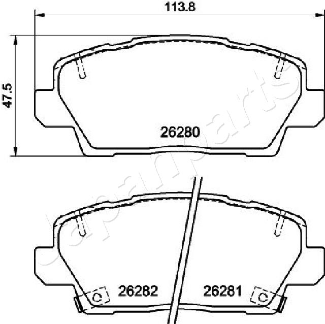 Brake Pad Set, disc brake (PA-K37AF)