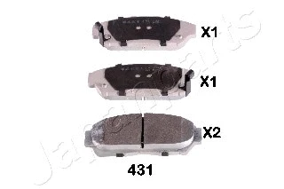 Brake Pad Set, disc brake (PA-431AF)