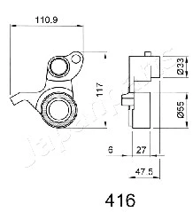 Tensioner, timing belt