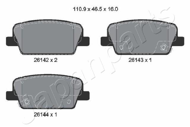 Brake Pad Set, disc brake (PP-H15AF)