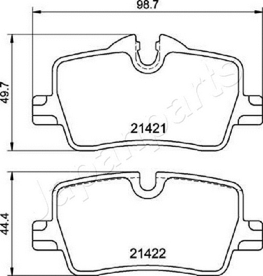 Brake Pad Set, disc brake (PP-0122AF)