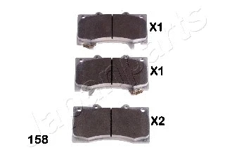 Brake Pad Set, disc brake (PA-158AF)