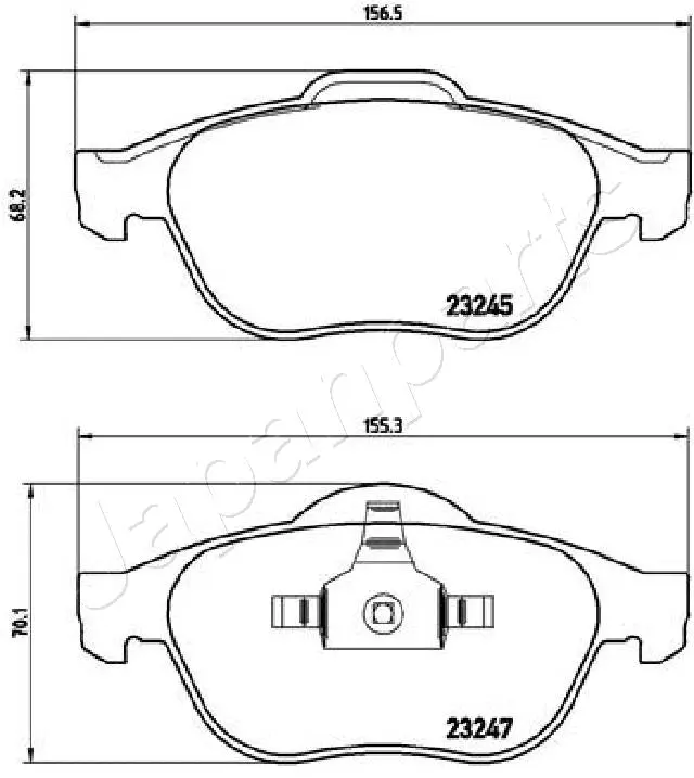 Brake Pad Set, disc brake (PA-0708AF)