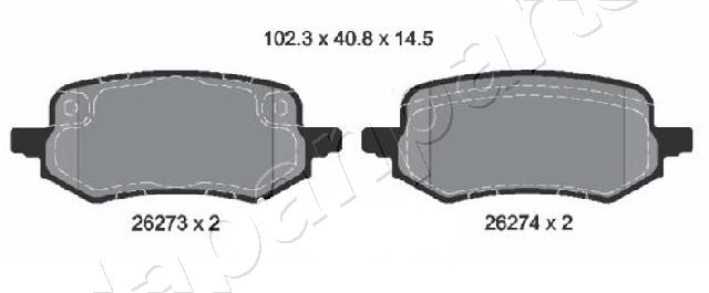 Brake Pad Set, disc brake (PP-0323AF)