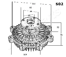 Clutch, radiator fan